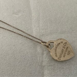 Tiffany & Co. Silver Heart Tag Necklace